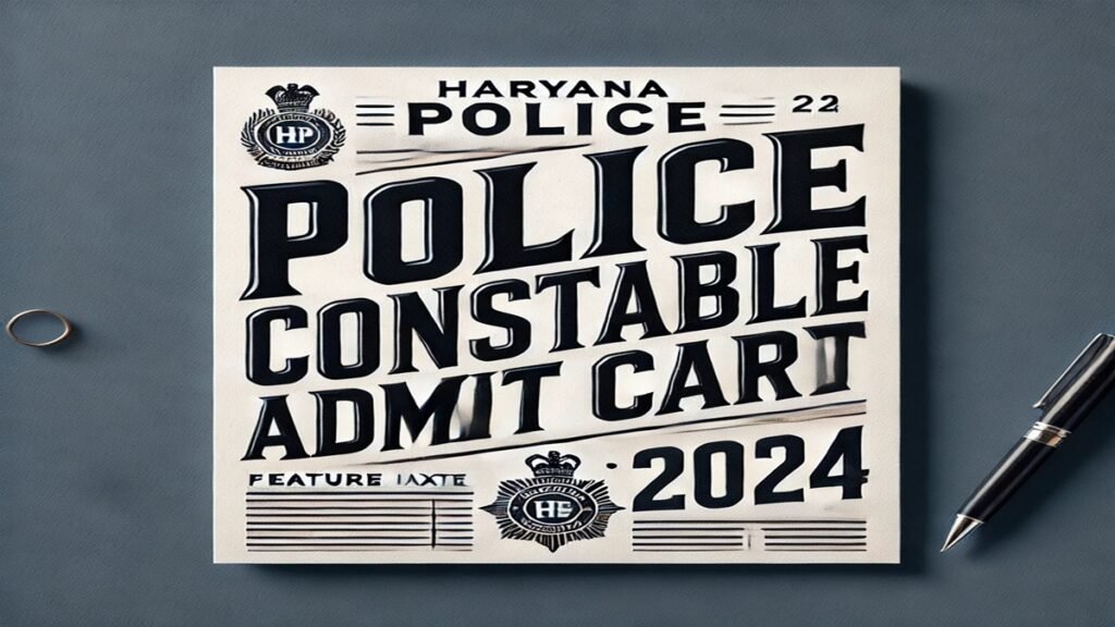 Haryana Police Constable Admit Card 2024